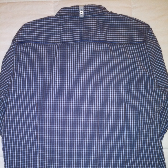 Mens Mavi XL Long Sleeve Brown and Blue Checkered Button Down Collared Shirt - Picture 3 of 8